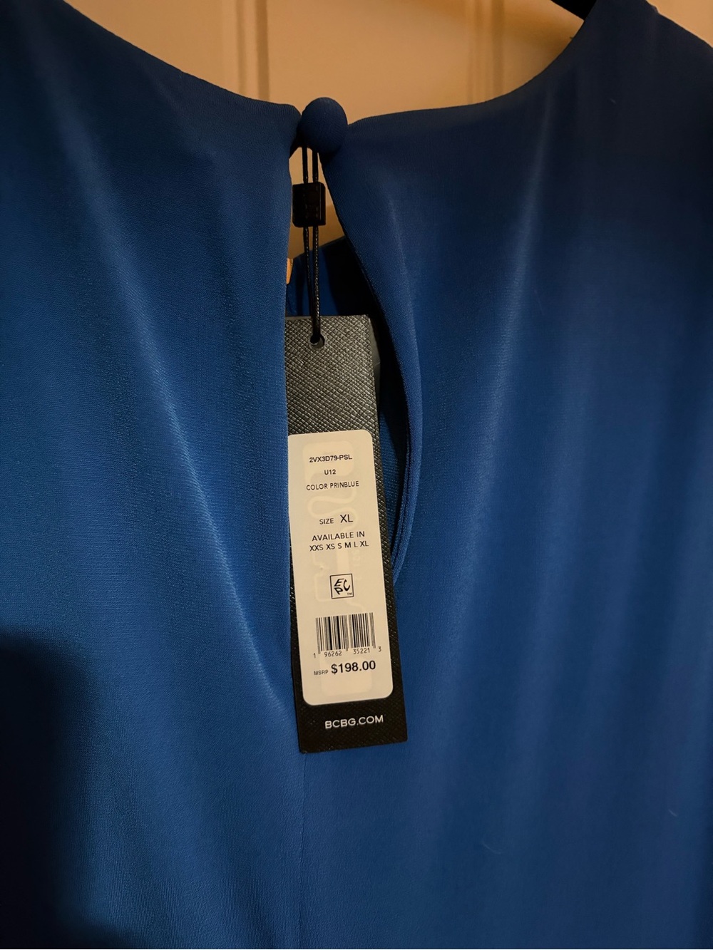 BCBG Royal Blue Sleeveless Midi Dress - Picture 3 of 5